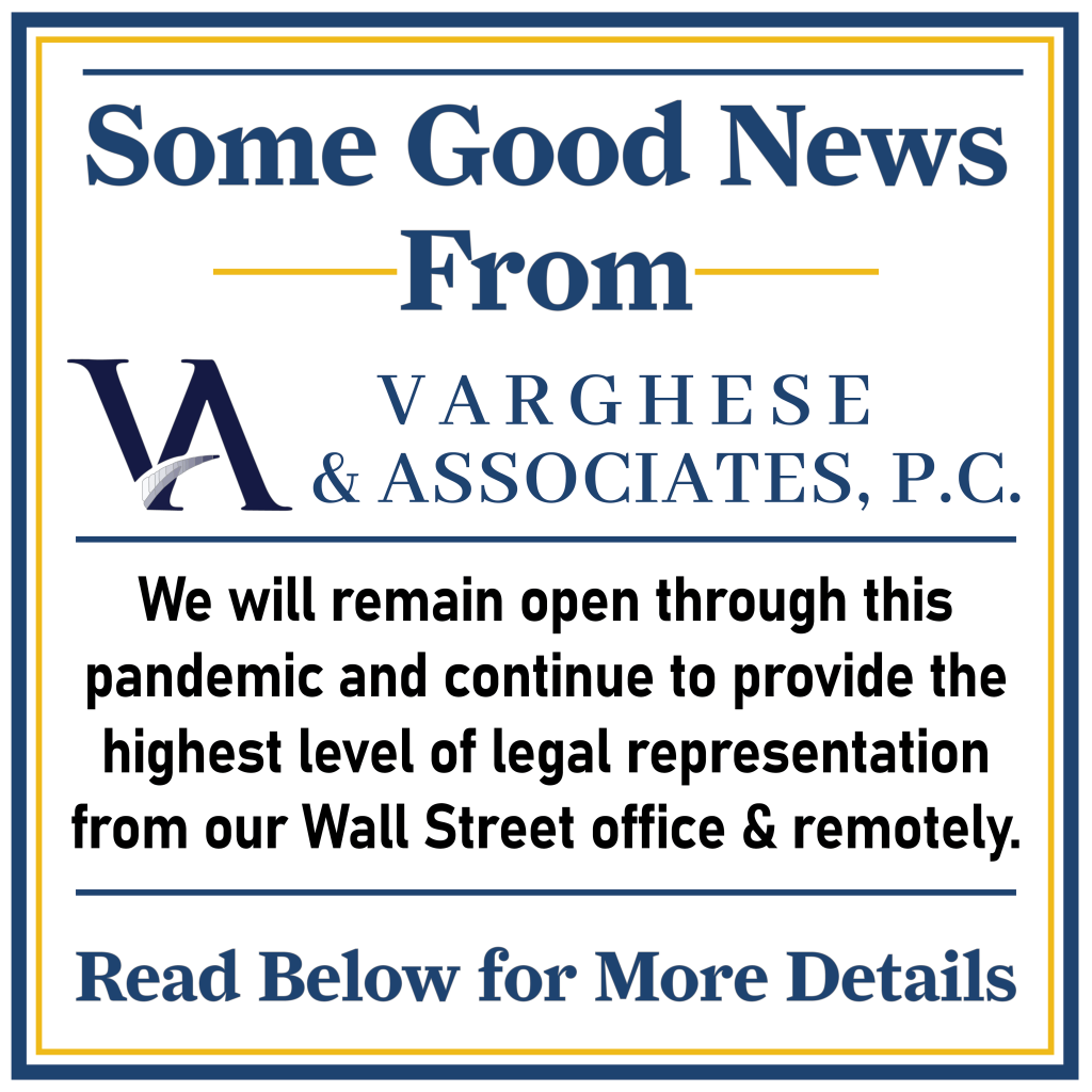 Varghese & Associates will stay open amid the COVID-19 pandemic.